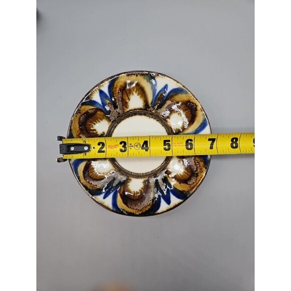 Pottery Drip Glaze Stoneware 7” Vintage Handmade Plate - Picture 2 of 5